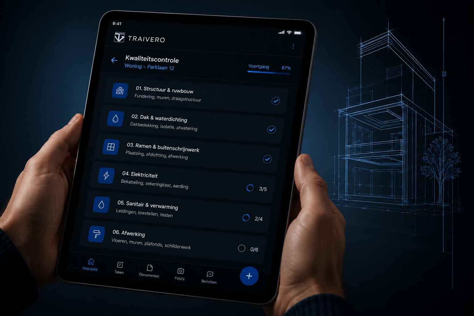 Digitale kwaliteitscontrole van de werken
