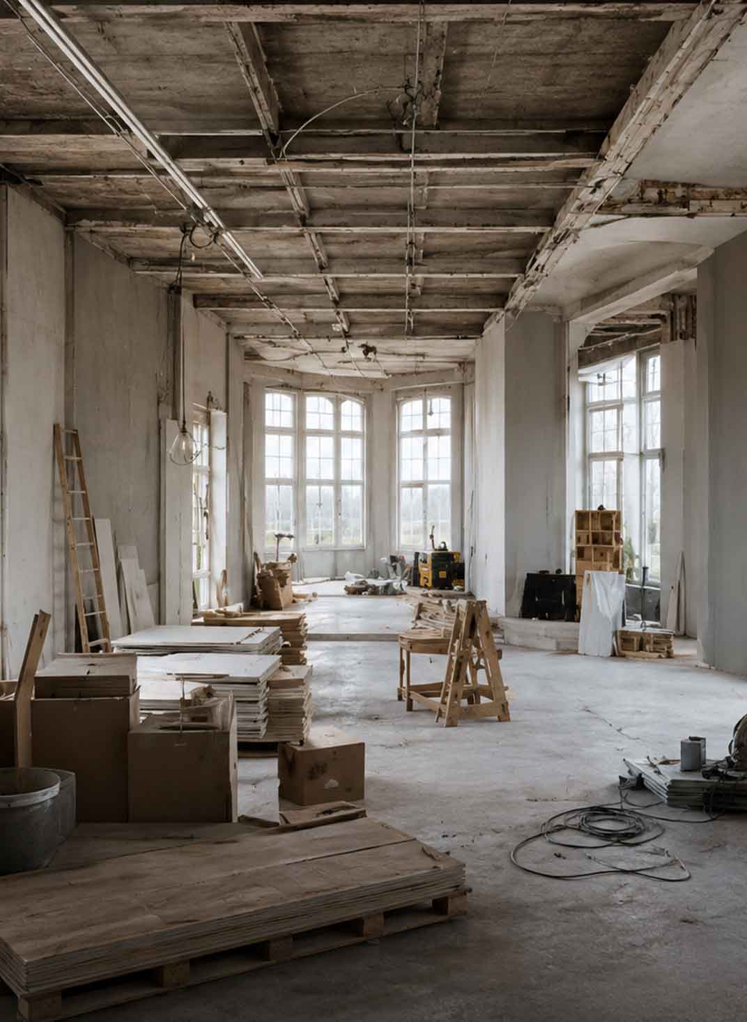 Renovatiewerf in uitvoering